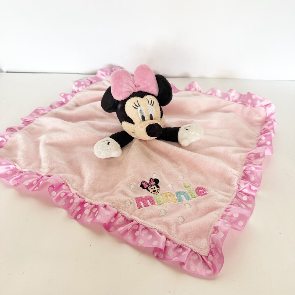 Disney Minnie Mouse Lovey Baby Security Blanket Pink Plush Doll